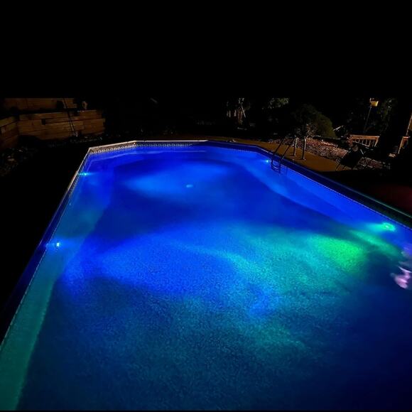 Swimming Pool LED Lights 4 Pack Multi-Color Submersible Rechargeable Underwater - Picture 10 of 10
